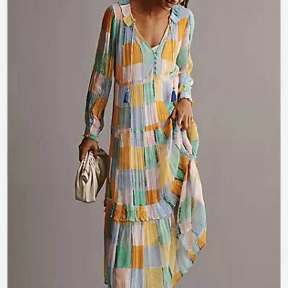 Anthropologie Marais Chiffon Dress Size Small - Picture 1 of 5